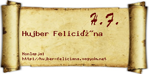 Hujber Feliciána névjegykártya
